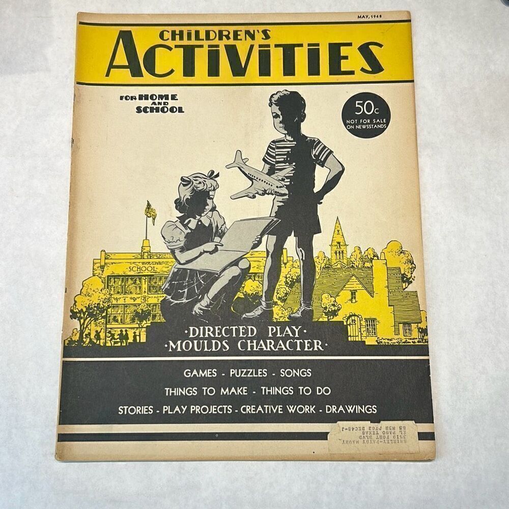 VTG Children's Activities For Home & School Magazine Book May 1948